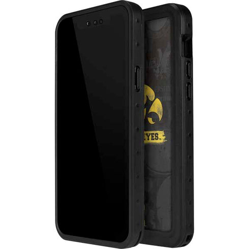 University of Iowa Hawkeyes Distressed Logo iPhone 15 Pro Waterproof Case